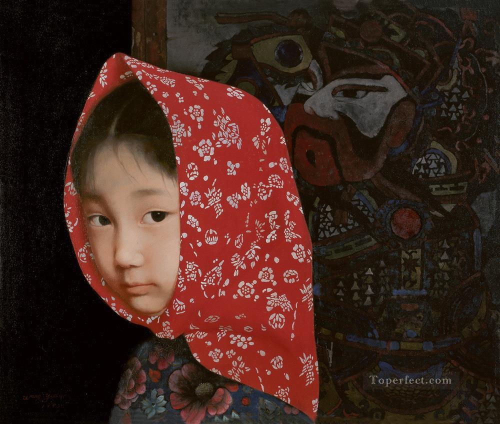 Yimeng Little Girl WYD Chinese Girls Oil Paintings